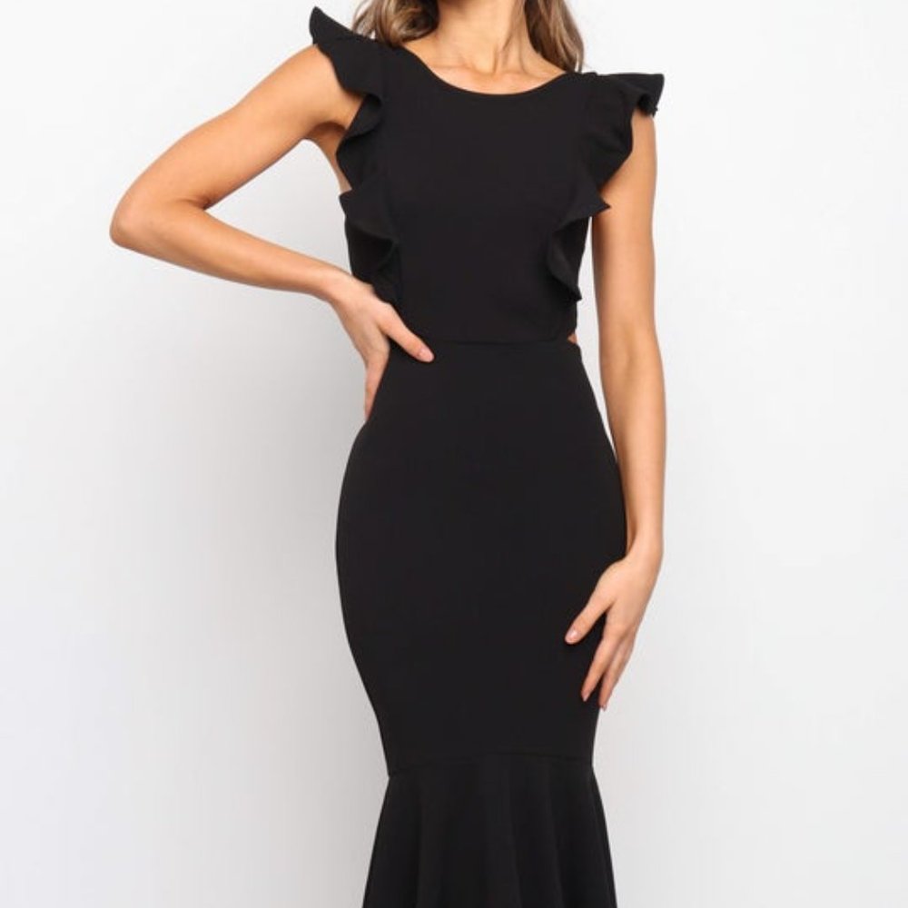 Petal & Pup Black Ruffle Dress
